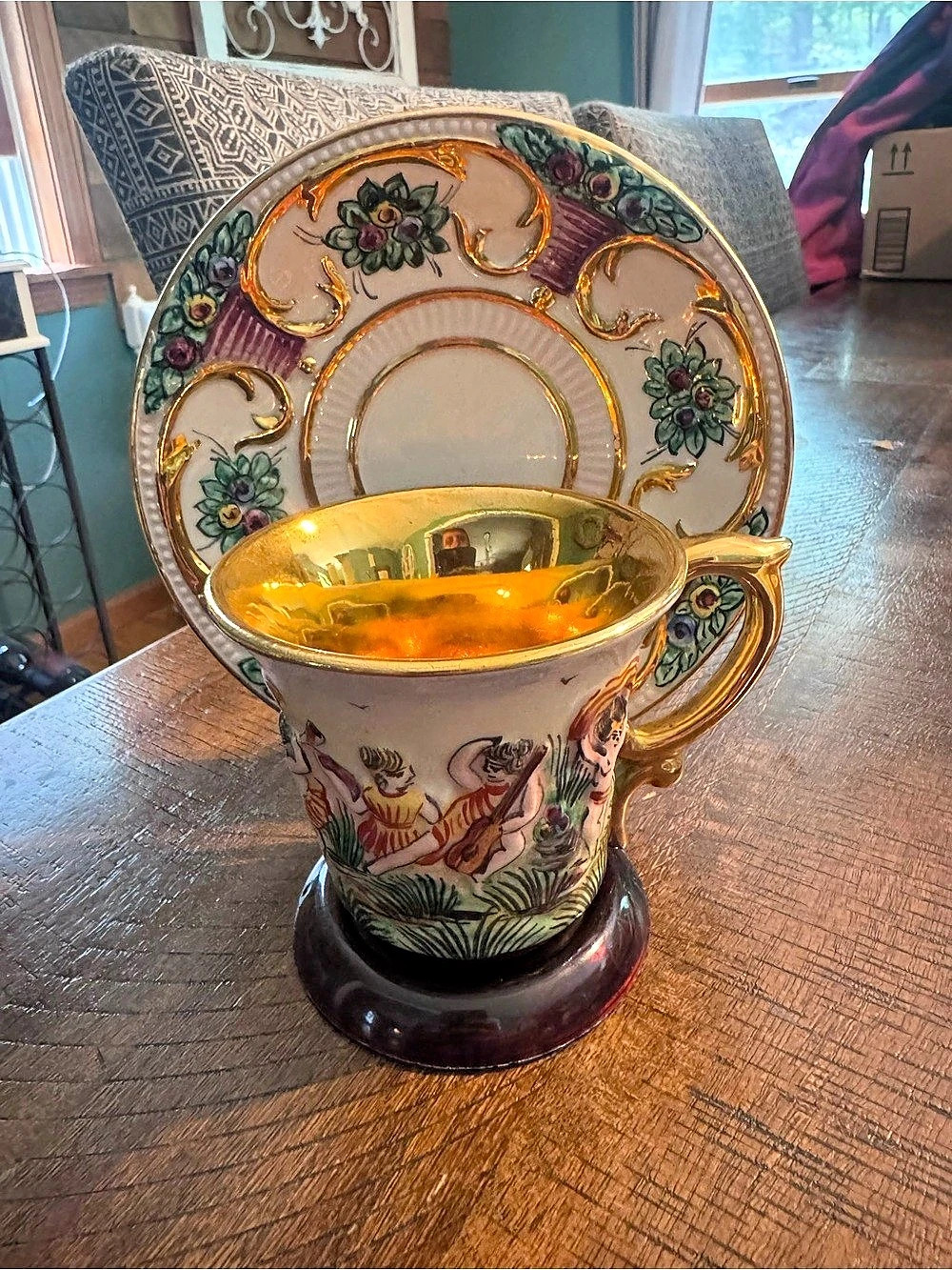 Richard Ginori Italy demitasse cup and saucer Floral Demitasse Cup & Saucer